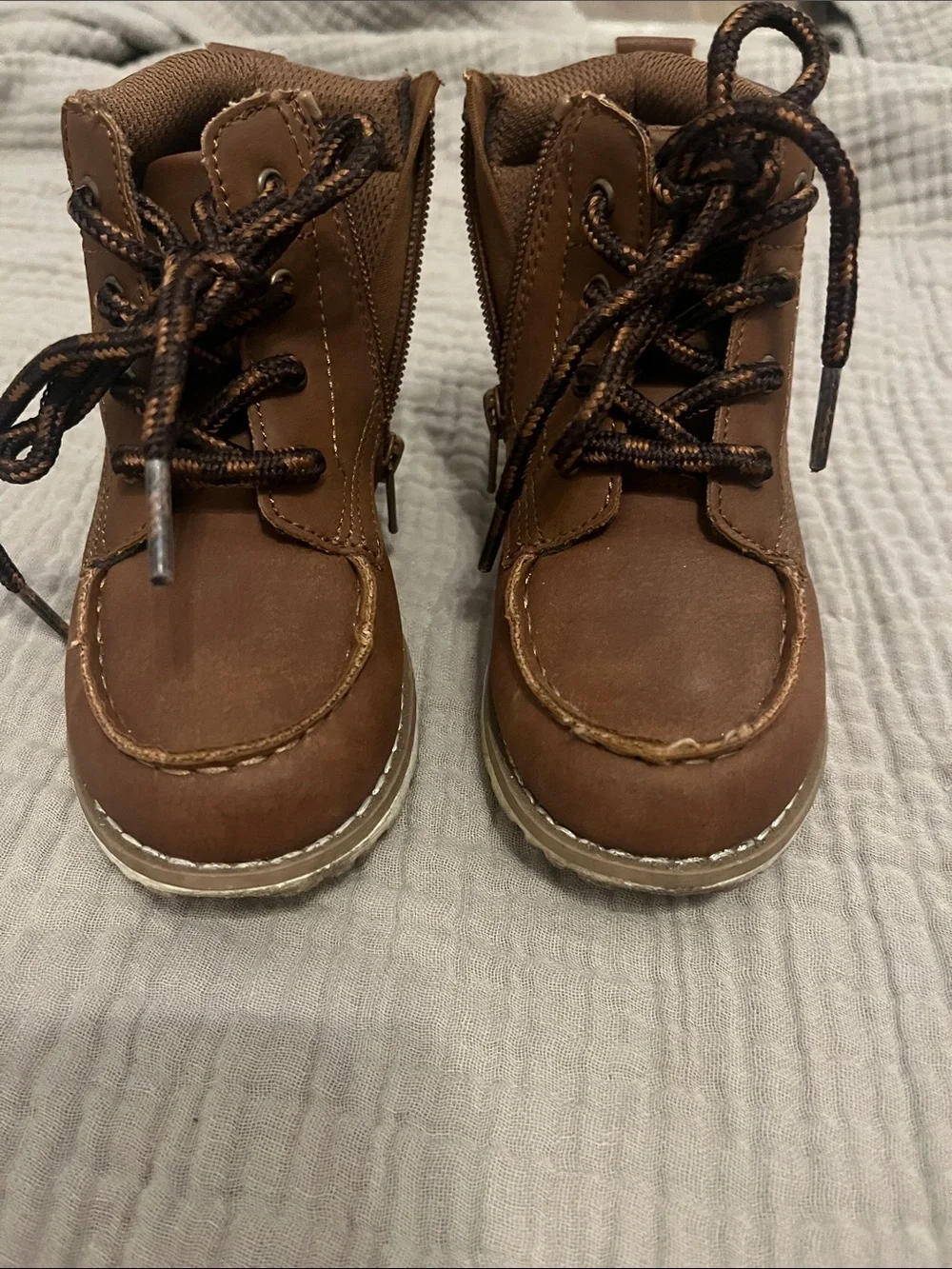 Old Navy Toddler Boy Faux Suede Side-Zip Lace up Boots size 9
